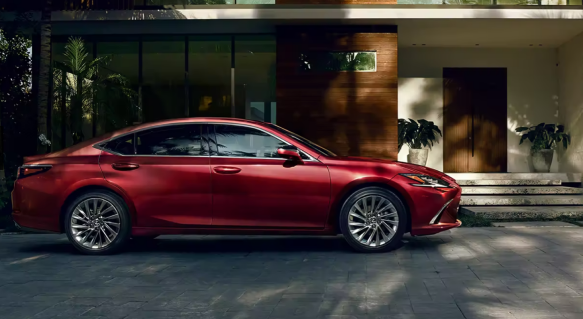 red 2023 Lexus ES parked