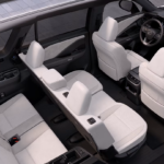 Overhead view of the interior of the 2026 Lexus TX, including seating