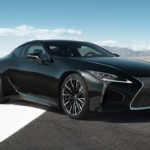 Black 2026 Lexus LC Coupe in action
